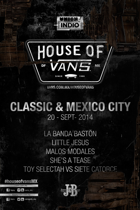 Registro y cartel del House Of Vans Mexico 2014